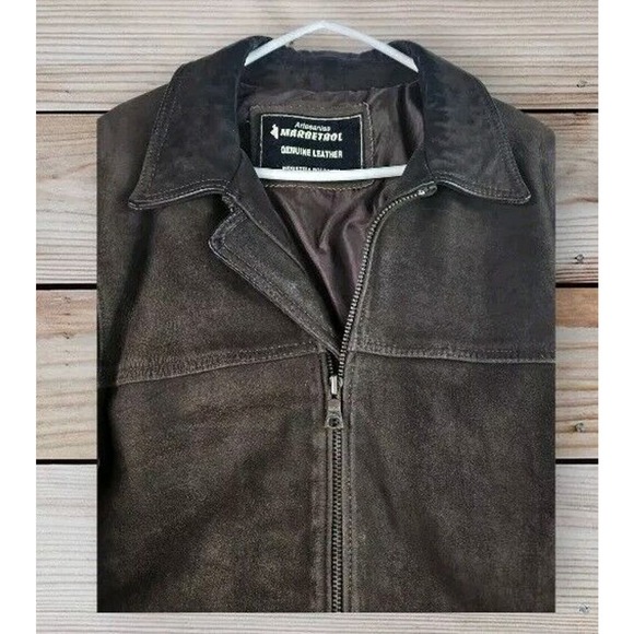 VTG Bolivian Leather Jacket‎ Size M Brown Pit To Pit 22 In, Length 27 In. - Picture 5 of 10